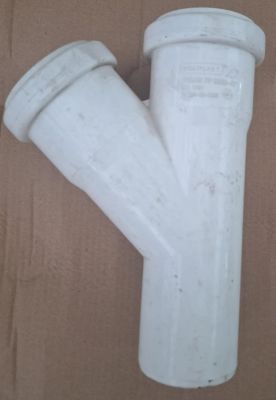 Trójnik kanalizacji wewnętrznej 50x50<45 biały